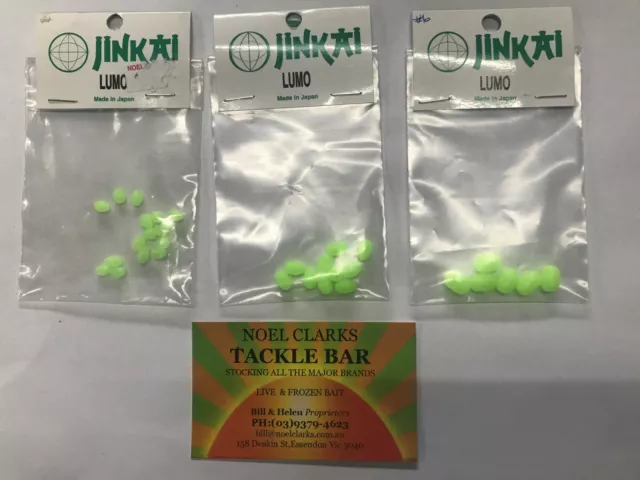 Jinkai Lumo Bleads Glow Fishing 3 Sizes MADE IN JAPAN FREE POSTAGE