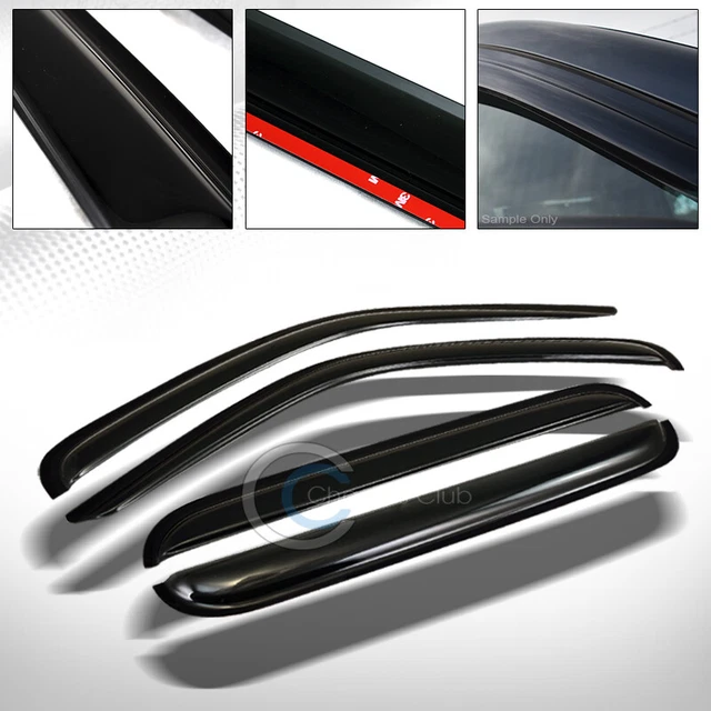 Sun/Rain Guard Smoke Vent Shade Deflector Window Visor 4Pc 02-07 Jeep Liberty KJ