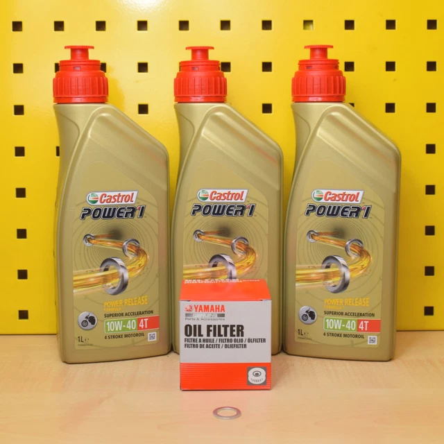 Kit D'entretien Moto Complet Pour Yamaha X-City/X-Max 125 - Huile Castrol 10W40, Filtre, Bougie
