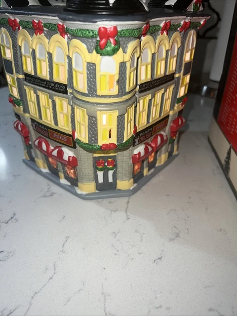 Coca-Cola Town Square Collectibles Drug Plaza Christmas Decor Tree Lighted NIB