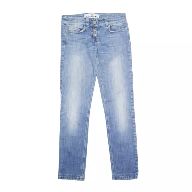 Jeans CELINE Paris blu denim sottili pietra skinny lavati da donna W26 L29
