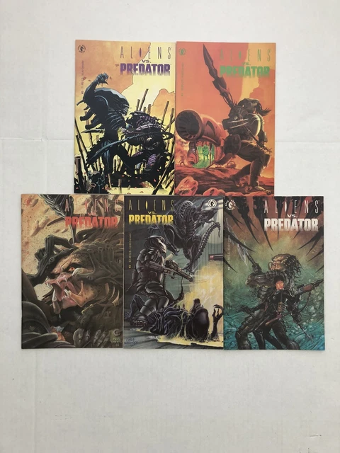 Aliens vs. Predator #0-4 Complete 1st Series Set 1990 Dark Horse Comics Lot