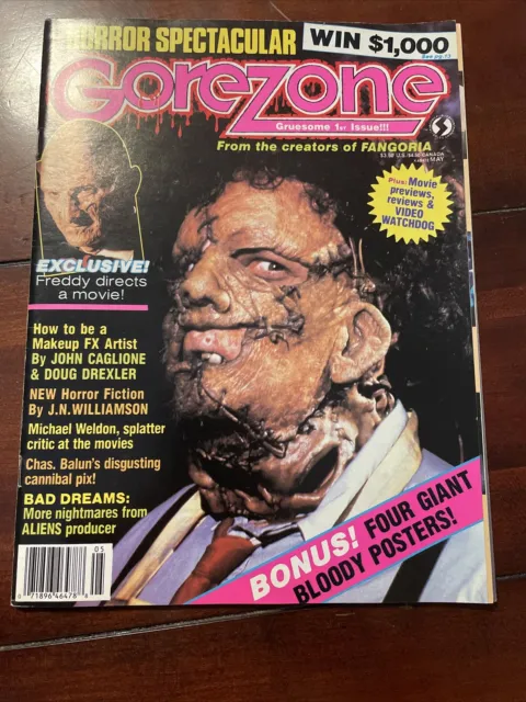 Gorezone #1 1988 Includes All Posters, Loose, Clean Fangoria Spin Off