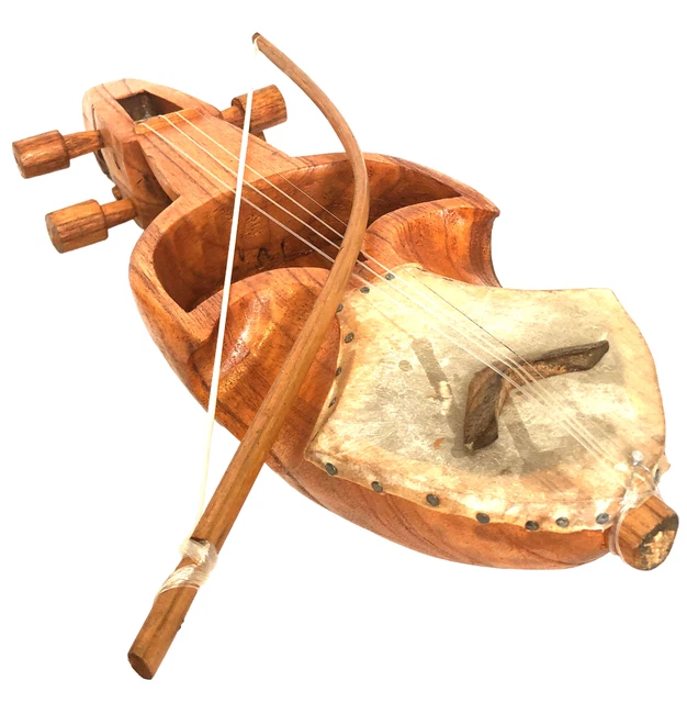 Sculpté Manuellement Professionnel Traditionnel Népalais Sarangi Folk Musical