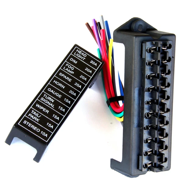 10 WAY FUSE Board Fuse Holder 10 Way 2 Input Fuse Holder Fuse Storage