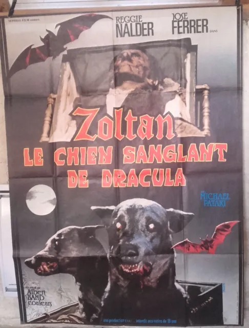AFFICHE CINEMA ZOLTAN LE CHIEN SANGLANT DE DRACULA. Couleur 120 x 160 cm. 1978