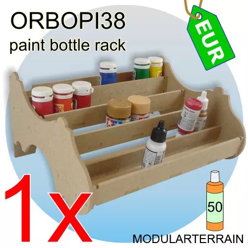 1x ORBOPI38 Stackable Paint Rack Organizer 50 Vallejo Andrea / 35 Tamiya Bottles