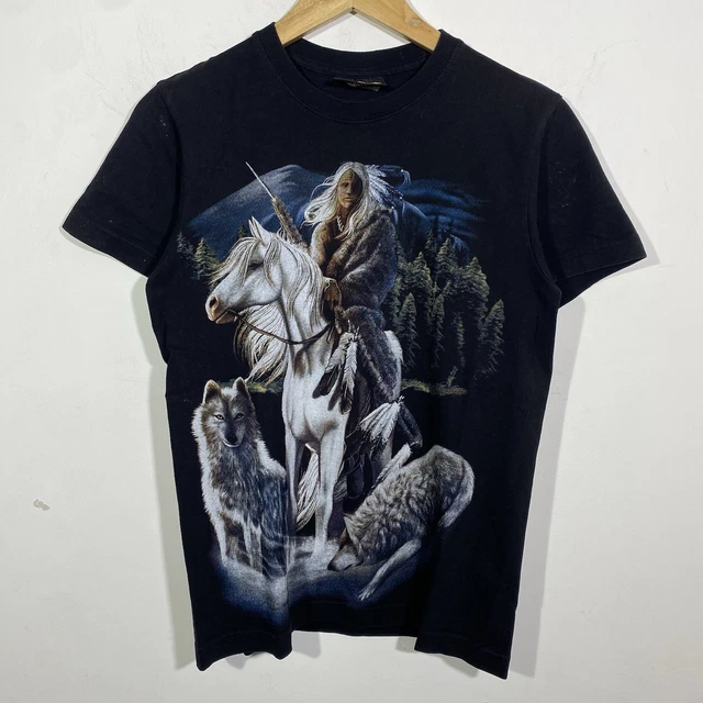 T-shirt Vintage 90's Native American Graphique - Homme XL - Single Stitch (9/10)