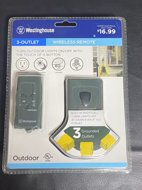 Westinghouse 2 Outlet Wireless Remotely Operated Switch 28081 With Remote