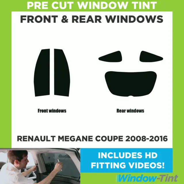 For Renault Megane Coupe 2008-16 Full Pre Cut Window Tint Kit Front & Rear Film
