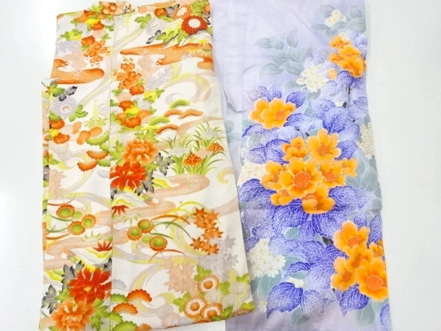 01937# Japanese Kimono / Antique Kimono For Girls / Set Of 2