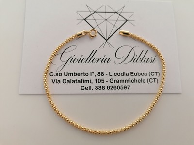 Fope BRACCIALE In ORO GIALLO 18 Karati 750%/1000 Uomo Donna Unisex Maglia Simile FOPE 