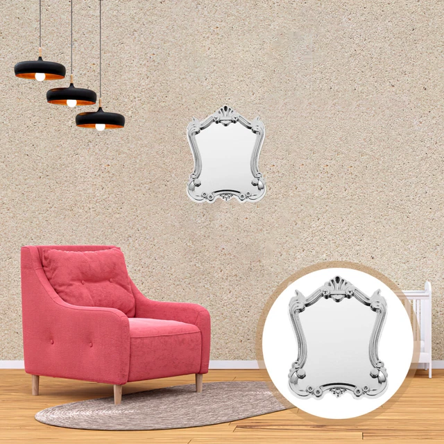 Plastic Child Doll House Miniature Mirror Dollhouse Mirrors Ornament