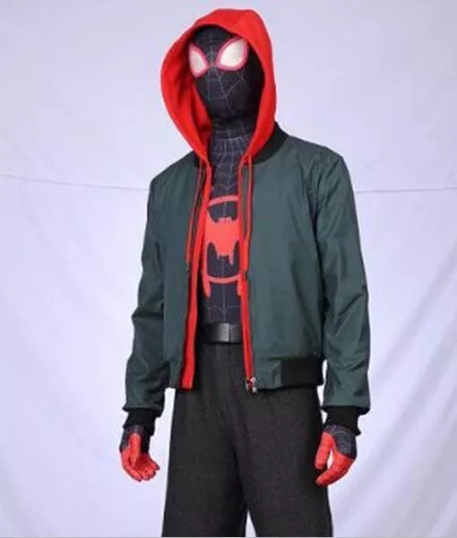 Spider-Man Into the Spider Verse Miles Morales Jacket Red Hood Jacket