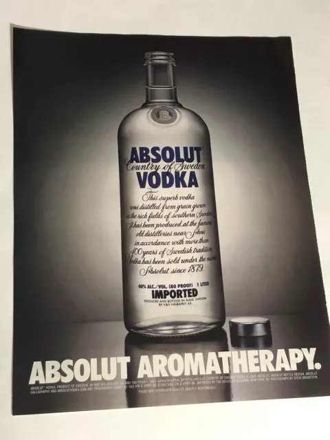 vintage Absolut Vodka Print Ad Advertisement 1997 pa1