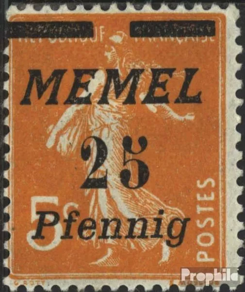 Memelgebiet 58 postfrisch 1922 Freimarken