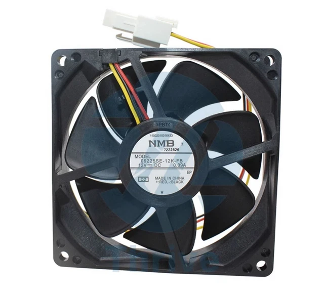 NMB 09225SE-12K-FB 12V 0.09A 9CM 9225 3-PIN Refrigerator Cooling Fan