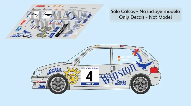 Autocollants Décalques Citroën Saxo S1600 Rally Villajoyosa 2004 - Kit Complet