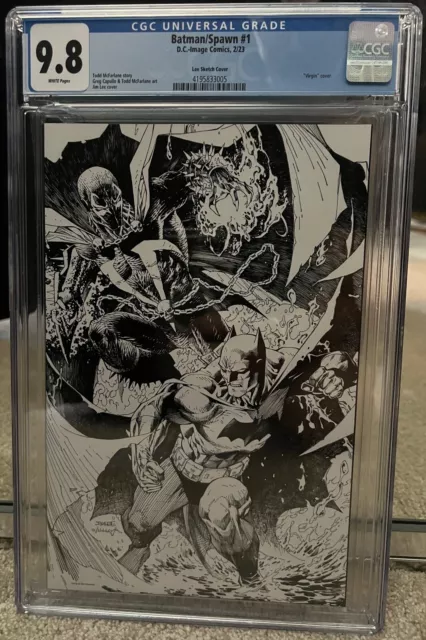 Batman/Spawn #1 Jim Lee 1:100 Sketch Virgin Variant 1st Print CGC 9.8