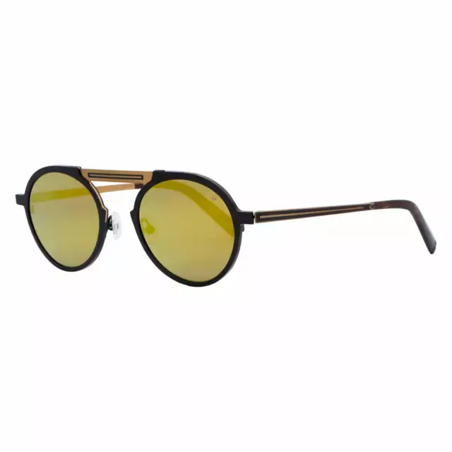 John Varvatos Round Sunglasses V517 Black-Gold 49mm 517