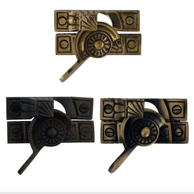 Victorian Style Window Sash Lock in Solid Brass