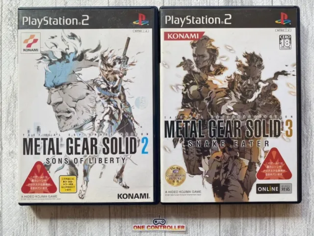 SONY PlayStation 2 PS2 Metal Gear Solid 2 & 3 set from Japan
