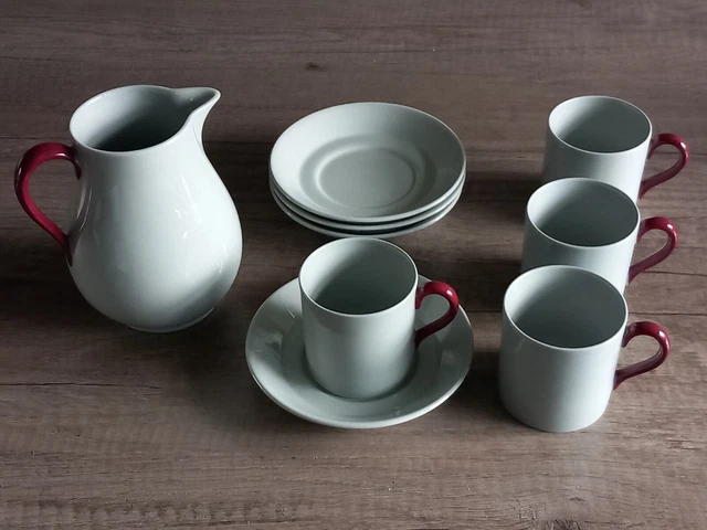 Vintage Wedgwood Of Etruria & Barlaston Windsor Grey 9Pce Cup/saucer, Milk Jug