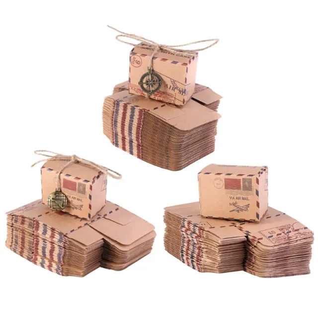 Candy Box With Compass/Mini Globe Kraft  Box Gifts Bags Wedding Party