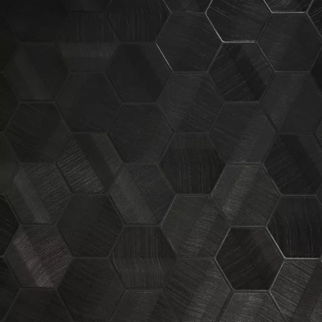 Lamborghini Murcielago Hexagon Feature Black textured Wallpaper 3D Geometric