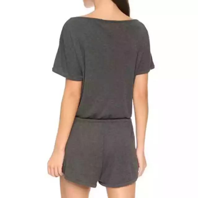 Wildfox Grey Comfy All Day graphic Romper/Jumpsuit Size M 3