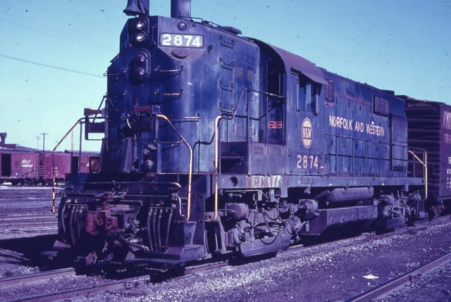 Duplicate  Train Slide Norfolk Western Alco RS-11 #2874 Decatur Illinois