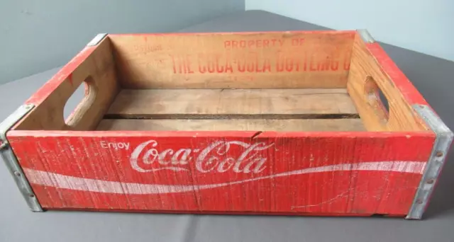 Coca Cola Wooden Crate - Metal Braces - Woodstock 1978 Charleston SC - k3 pp