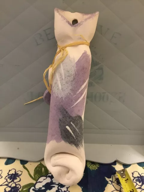 Contemporary Clay Designs Pottery Wall Pocket Lavender modernist Nancy Grimsley