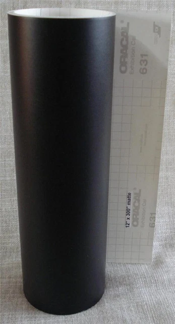 Oracal 631 Matte Black Removable Sign Vinyl 12" x 300" Roll Crafts Wall Graphics