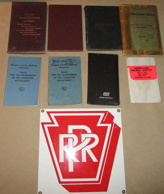 Pennsylvania Penn Central Railroad 1800s, 1900s Book Lot, Rules, Signals, Manual