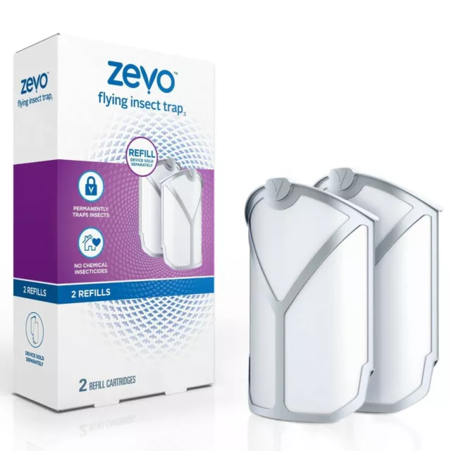 Zevo Flying Insect Trap Refill Cartidges, 2pk