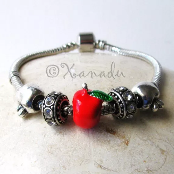 Apple Of My Eye European Charm Bracelet - Gift For Daughter And Granddaughter 3