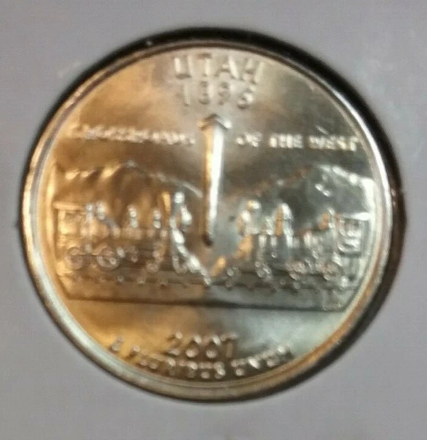 【新品未使用】2007年発行 ユタ州Quarter 1 バンク•ロール CNUT25D - 2007 Utah State Quarter, D mint - Mystic Stamp Company