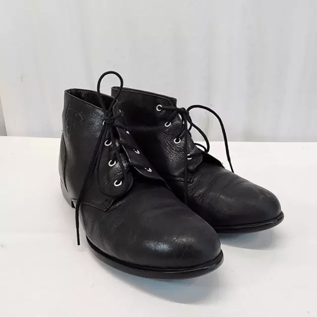 ARIAT JESSIE BLACK Leather Ankle Roper Western Cowgirl Boots Size: 8M ...