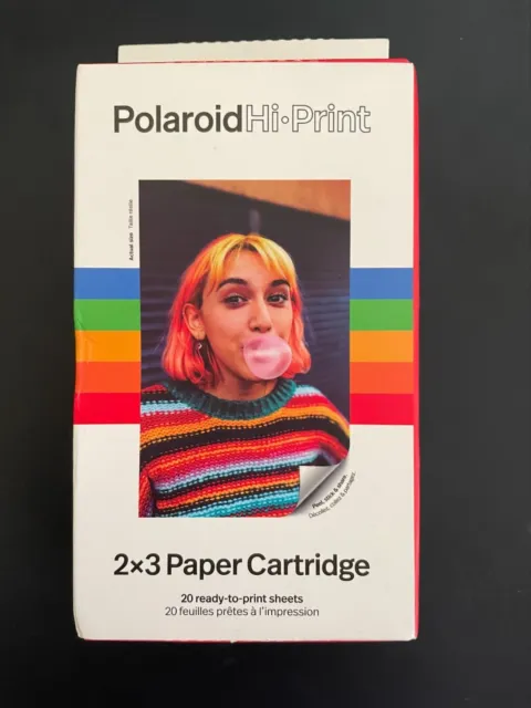 Polaroid Hi-Print Paper - 2x3 Paper Cartridge (20 Sheets) Dye-Sub (Not  Zink) Cartridge