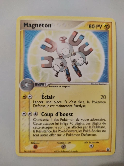 CARD POKEMON - MAGNETON LP  27/112 EX Rouge Feu Vert Feuille