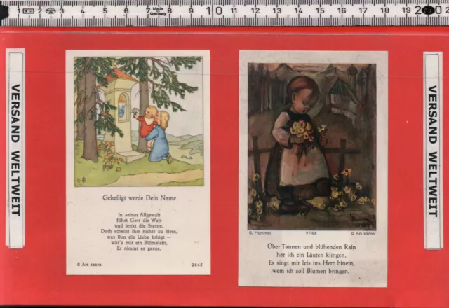 2 alte Heiligenbilder (Devotionalien) / [ 1917-1918 ] X524