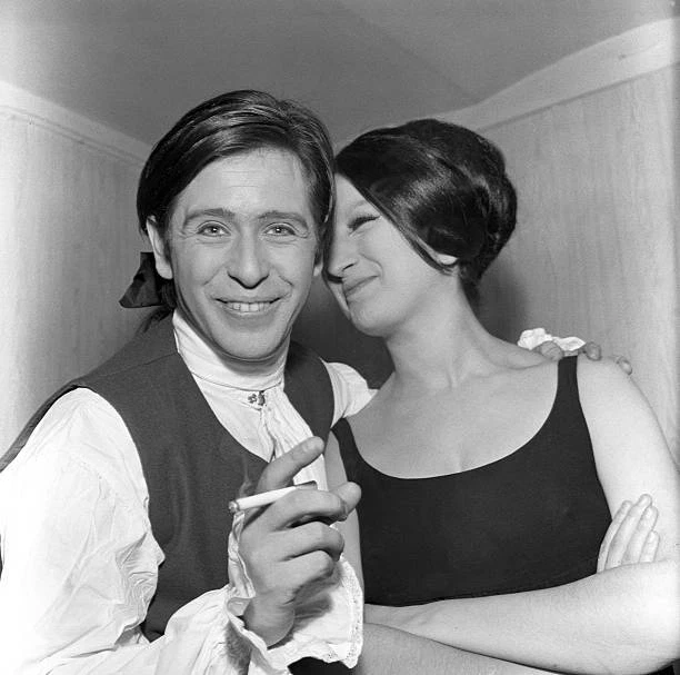 ITALIAN SINGER MINA visiting her husband Italian actor Corrado Pan- Old ...
