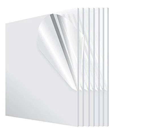 Acrylic Plexiglass Sheet 12’’x12’’ 1/8'' Thick - Transparent Plastic Sheeting...