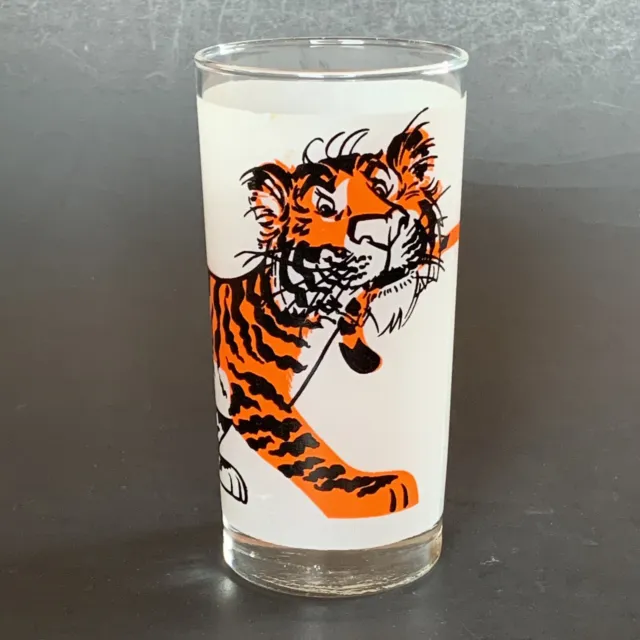 Vintage Esso Walking Tiger Drinking Glass 5.5" High