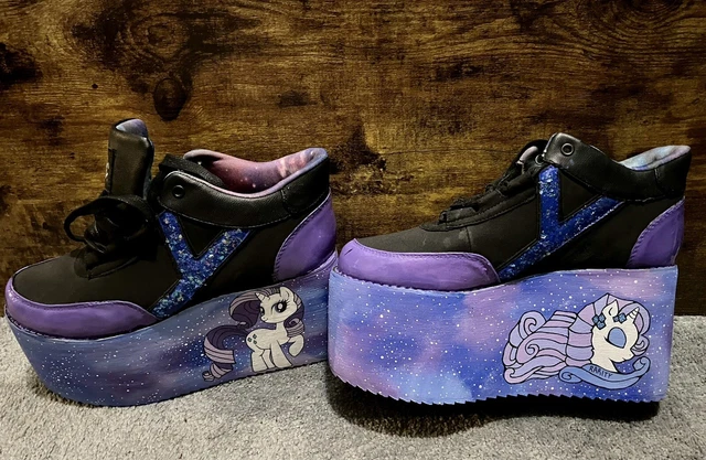 OOAK My Little Pony Rarity yru platform sneakers