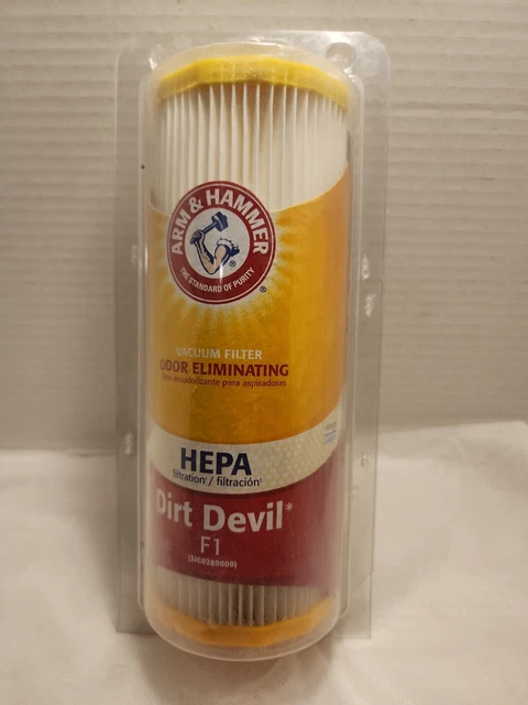 Arm & Hammer HEPA 62647F Dirt Devil F1 Vacuum Filter Odor Eliminating - NIB