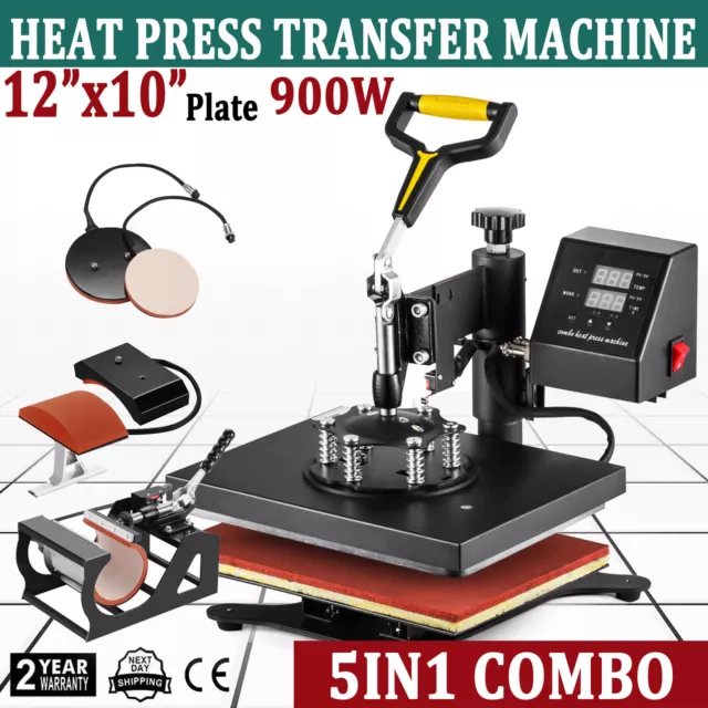 T-Shirt Heat Press Transfer Machine Sublimation Mug Photo Swing Away 12"x10"