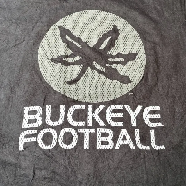 JERZEES Buckeye Football Logo T Shirt Mens Size L Black Casual Style Fashion Fit