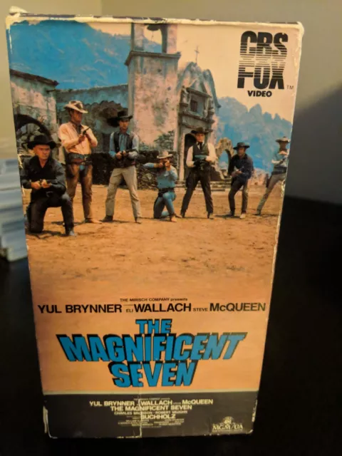 THE MAGNIFICENT SEVEN 1984 CBS/FOX VHS Steve McQueen *BUY 2 GET 1 FREE*